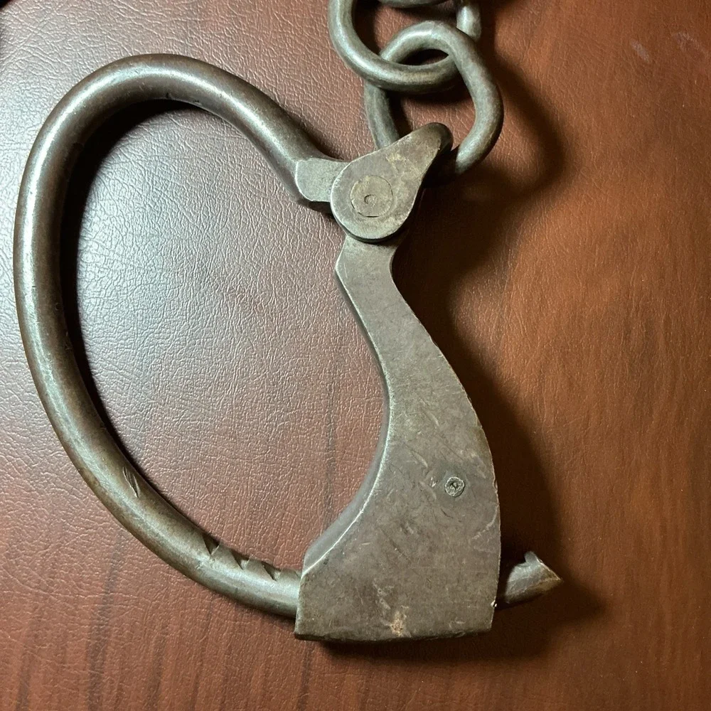 Vintage Iron Hand Forged Leg Shackles
